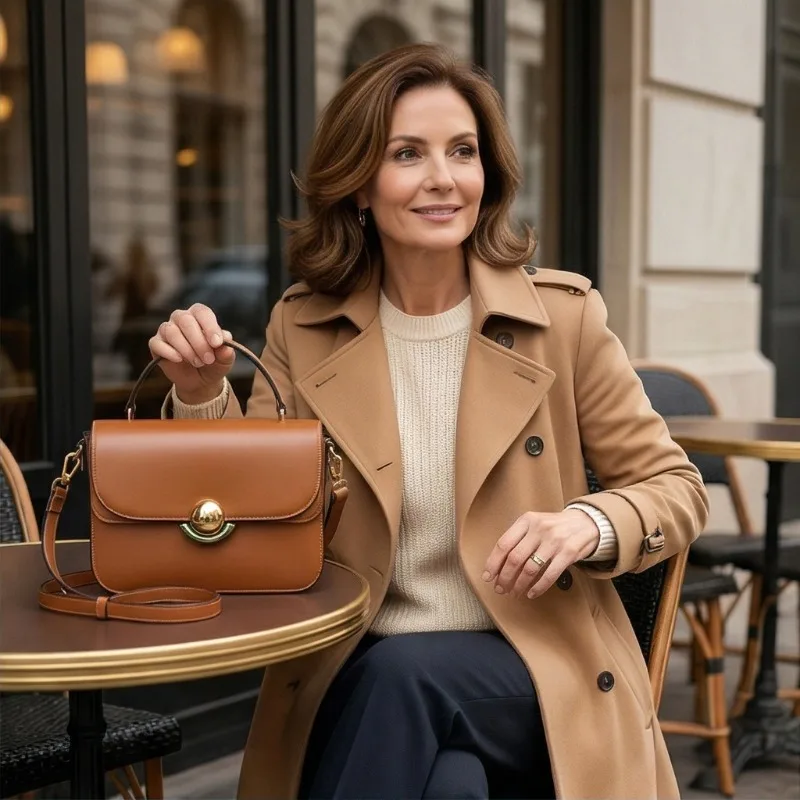 

New Women's Vintage Small Square Bag Elegant High-End Underarm Shoulder Bag Trendy Versatile Crossbody Daily Casual Handbag