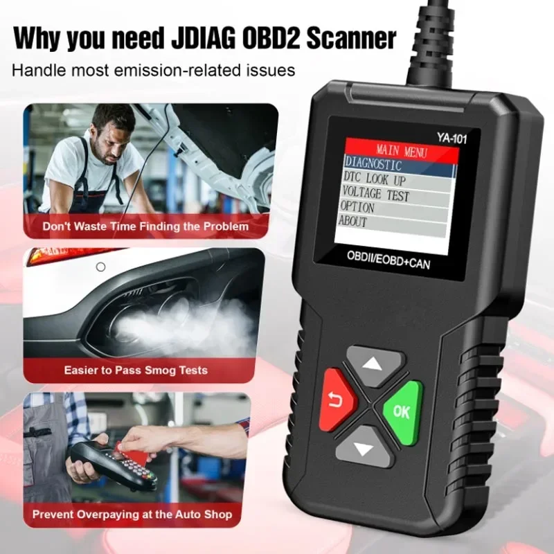 YA-101 Car Doctor Full OBD2 Scanner YA101 for 12V Automotive Check Engine Error Code Reader Diagnostic Tool PK CR3001 view 2