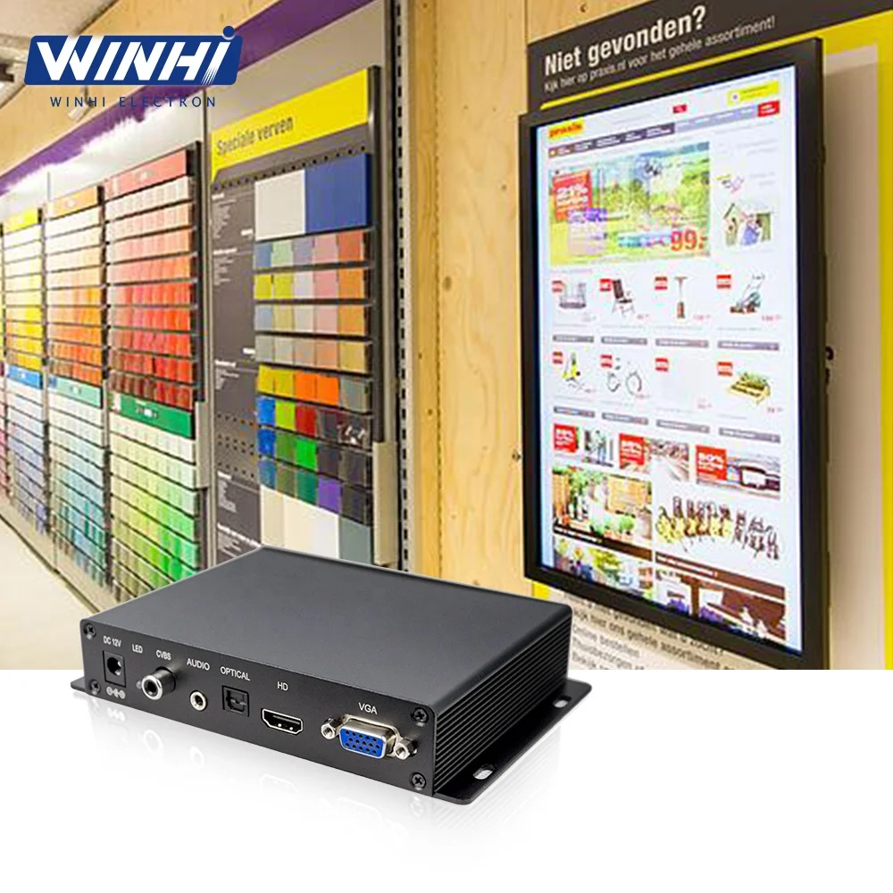 MPC1080P-10 WinHi 10 push button full hd DC12V seamless video playback digital video decoder