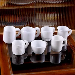 16Pcs/Lot 3D Coffee Cup White Charms Cute Cartoon Fake Food DIY Resin Sweet Flatback Cabochon Jewelry Pendant Homemade Gift