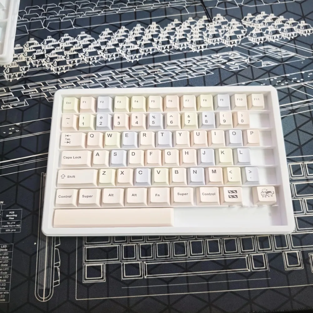 Sugar cube keycap Extremely thick material 1.8-1 thickness Original height Five-sided sublimation keycap
