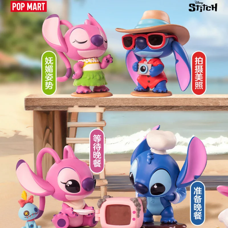 POP MART Disney Stitch The Playdate Series Blind Box Toys Mystery Box Mistery Caixa Action Figure Surpresa Model Birthday Gift