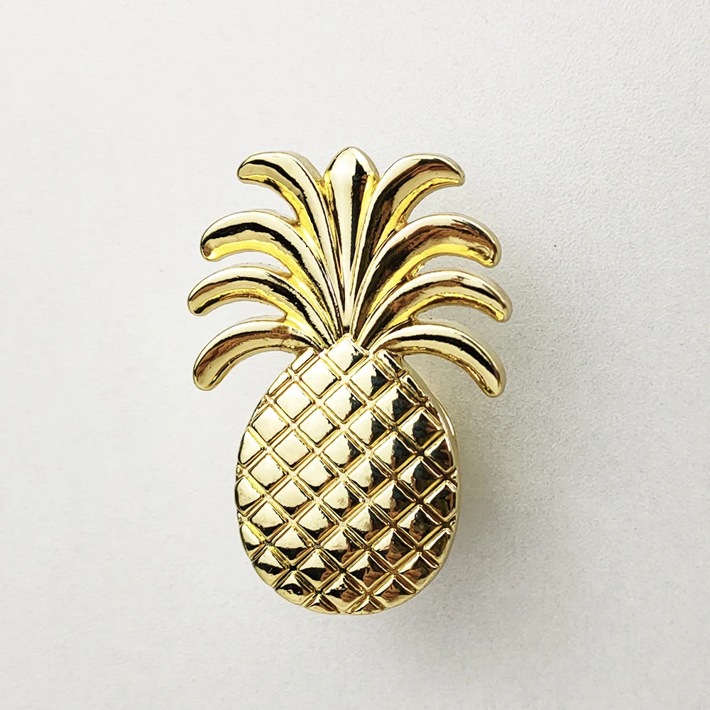 Tropical Vintage Metal Pineapple Knob – Retro Fruit Shaped Single Hole Handle for Furniture, Cabinet & Drawer