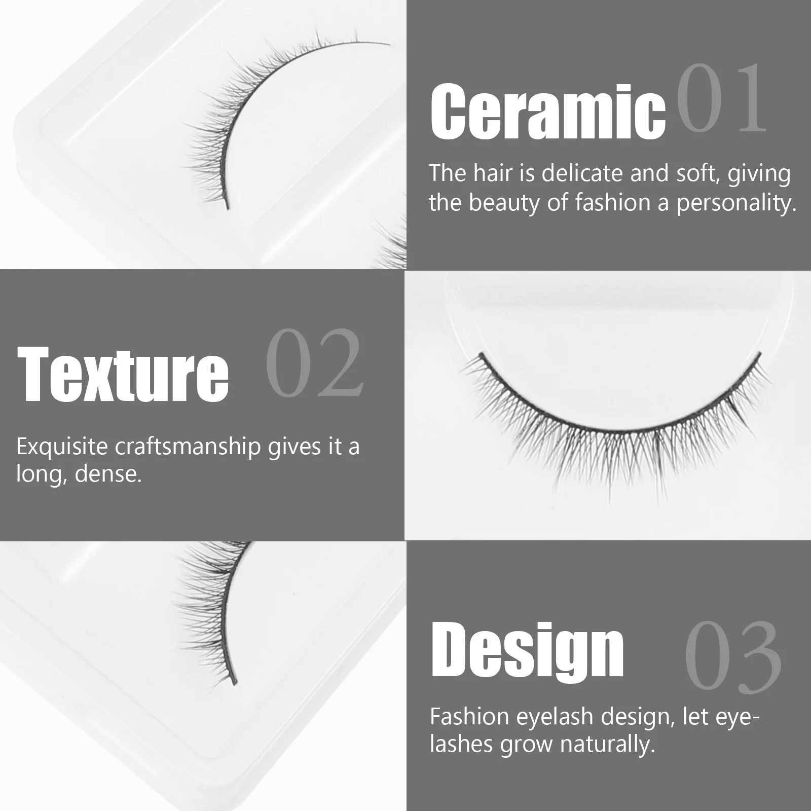 10 pares de cílios densos naturais, artesanato requintado, fácil instalação, acessórios para os olhos, decorativos da moda, maquiagem diária, beleza