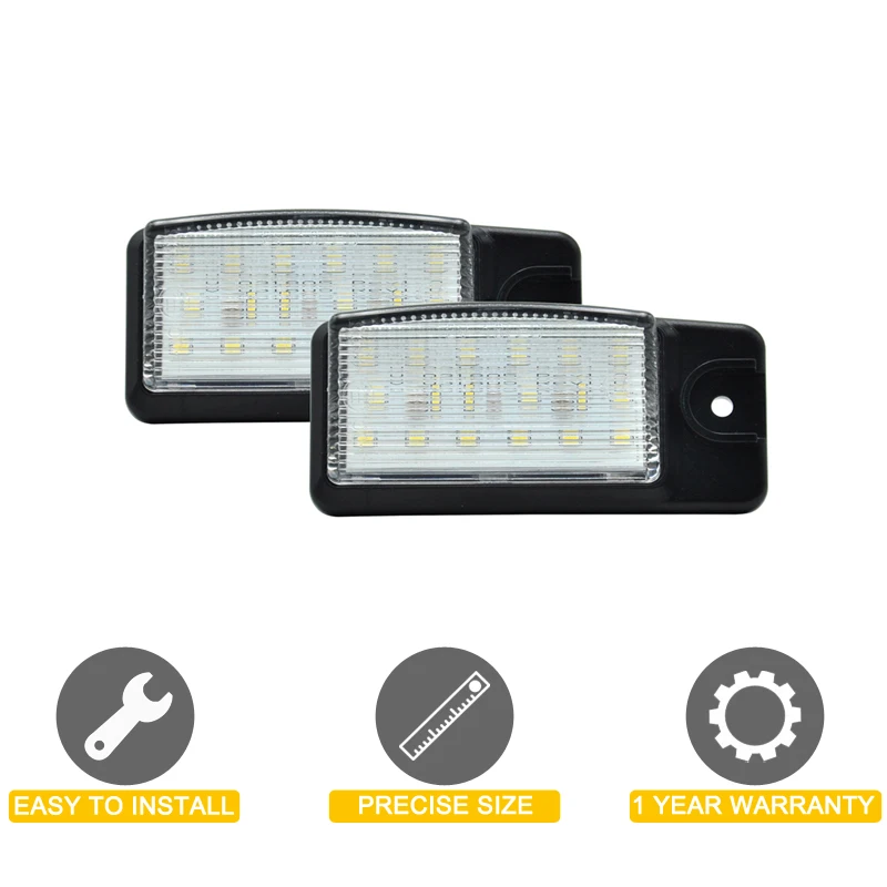 Lámpara de matrícula LED de 12V para Infiniti Q45 EX25 EX35 EX37 FX35 FX37 FX50 QX50 QX70, conjunto de luz de matrícula blanca