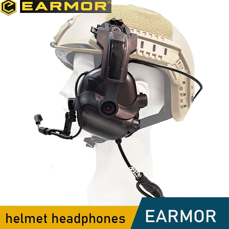 Earmor M32 Shooting Earmuffs with 360° Rotating Stand Kit, Electronic Shooting Earbuds, Noise Canceling Headphones