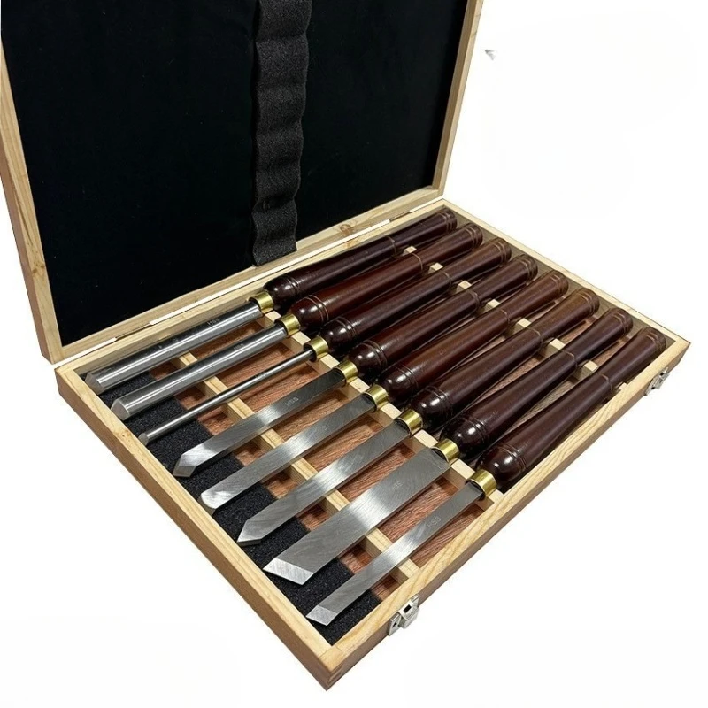 Woodworking Chisel Set 8 PCS Long Handle Chisels Professional Multifunctional Carving Chisel DIY Carved Tools with Storage Box
