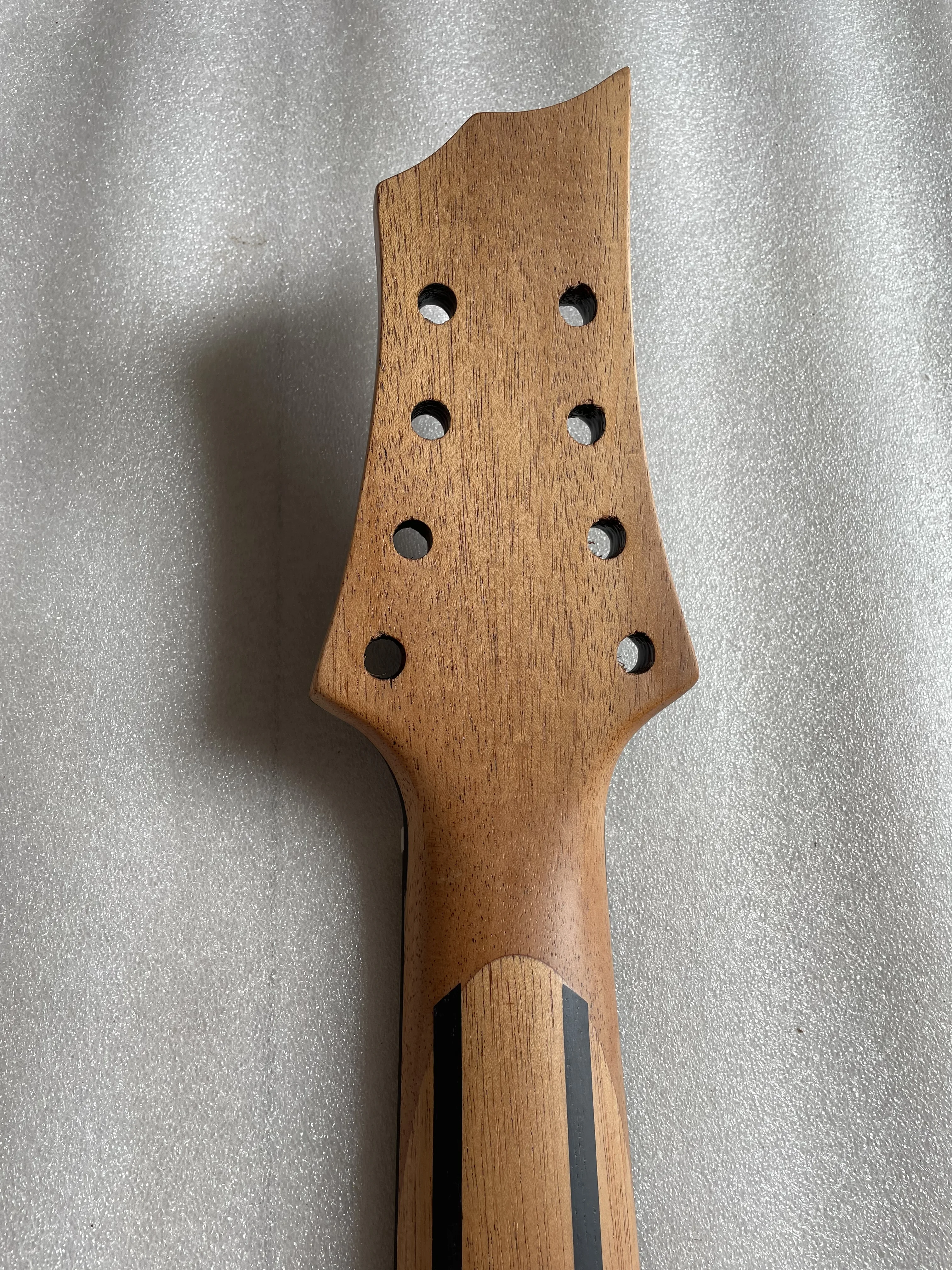 Electric Mahogany Guitar Neck Assembly DIY Part, 8 Strings, Wood Fingerboard, High Quality, New, 24 Fret