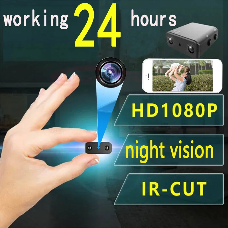 Super Mini Camera 1080P Full HD Camcorder Infrared Night Vision Micro Cam Motion Detection Intelligent IR-CUT DV Video Recording