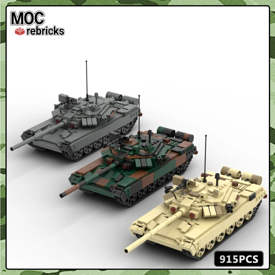 

MOC Military Series Creative Russian Main Battle Tank T-90 Armored Weapon Building Block Model Set DIY Kids Gift Toys Hobbies