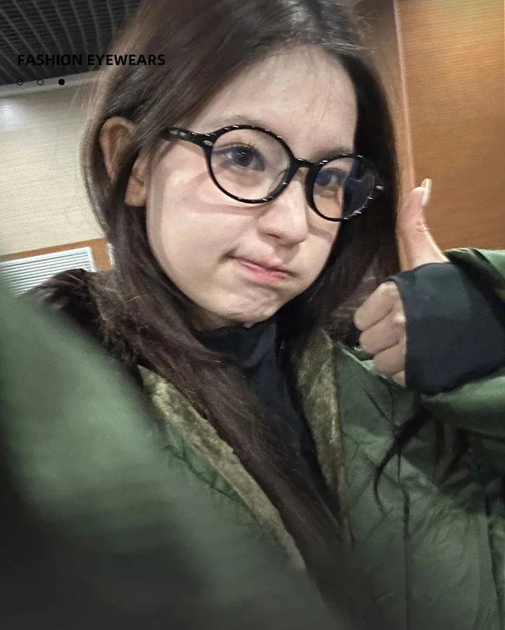 KANDREA Classics Small Frames Anti Blue Ray Myopia Glasses Women Retro Oval Reading Glasses Anti-reflection Prescription Eyewear