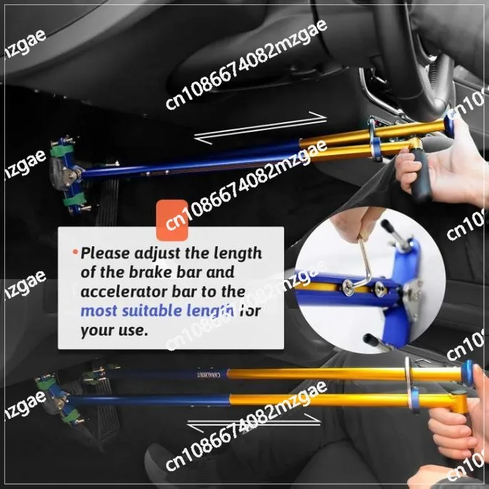 Handicap Driver Control, Car Manual Control for Disabled Drivers, Car Pedal Assisted Control