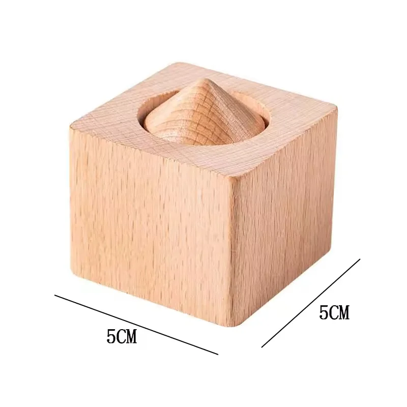 Mind Games Impossible Wooden Blocks, Take Blocks Out Of Cylinder Close Up, Adults Teens Brain Teaser Desktop Small Ornaments