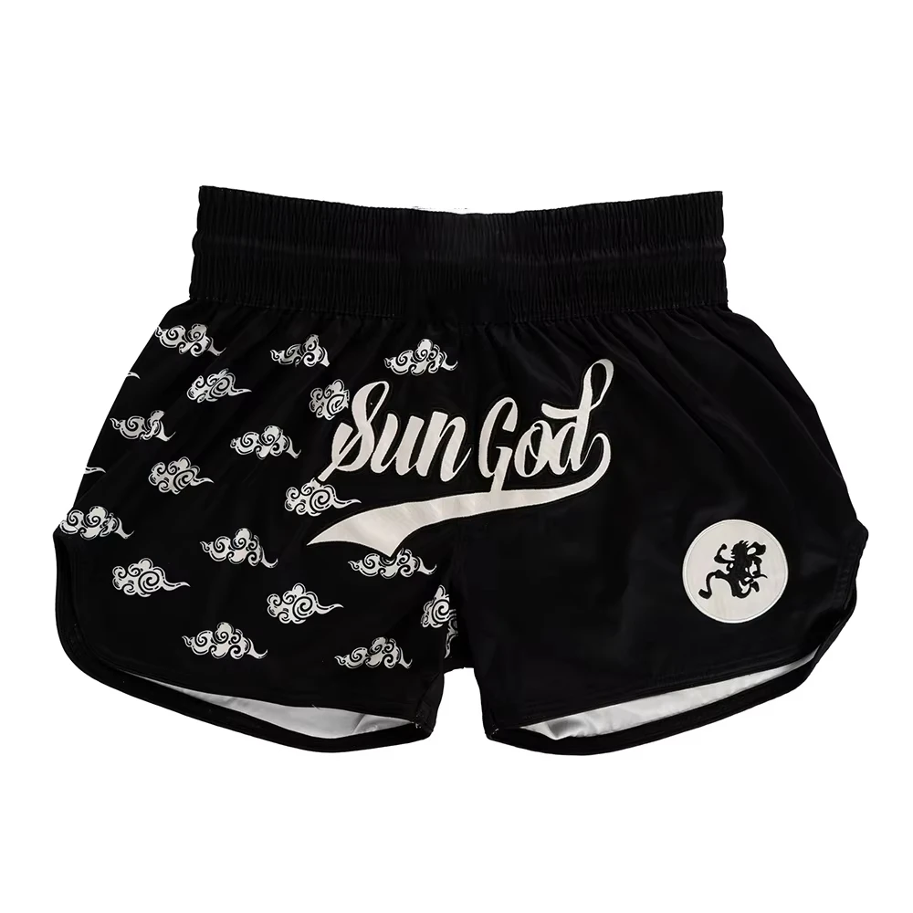 Sun God Muay Thai Shorts Men's Oversized Breathable Quick Drying Boxing Training Shorts Octagonal Cage Fighting Night Shorts