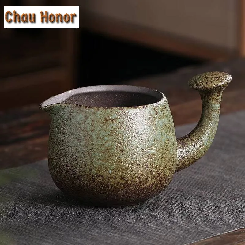 

Creative Coarse Pottery Tea Pitcher Japanese Stoneware Tea-separating Cha Hai Household Justice Cup Tea Tableware Accessories