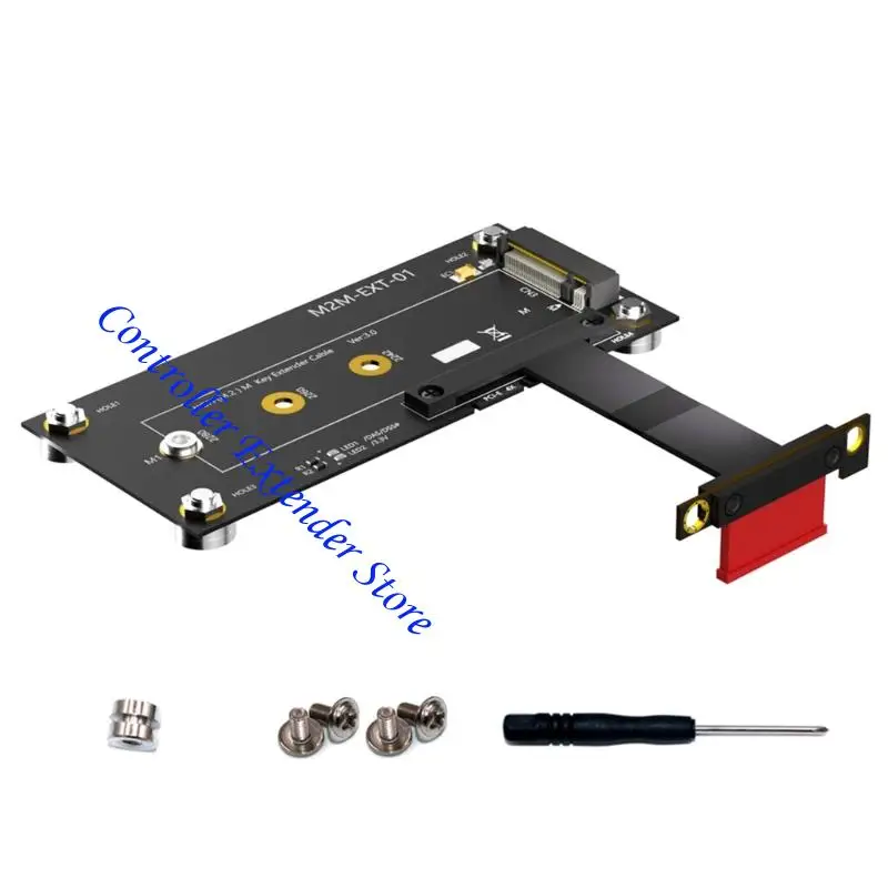 

N84B Thickened PCBs M.2 NVME PCIExpress 1X Extender Cable Wide Device Compatibility