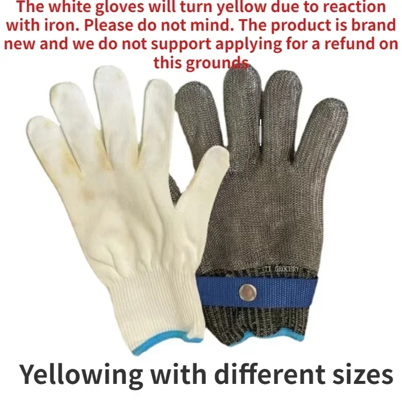 Anti-cut Gloves Safety Cut Proof Stab Resistant Stainless Steel Wire Metal Mesh Butcher Protect Meat Cut-Resistant Gloves ANSIA5