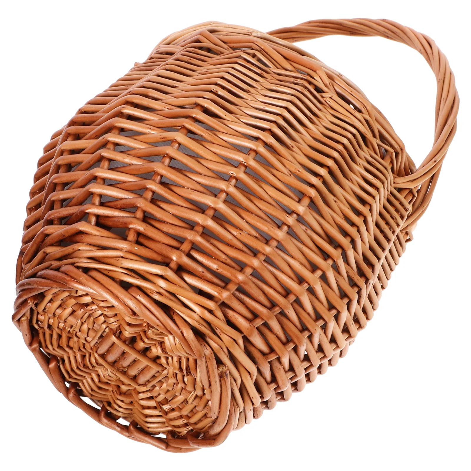 

Wicker Flower Basket Handwoven Stable Rustic Picnic Basket Portable Fruit Vegetable Storage Decorative Flower Holder Wedding