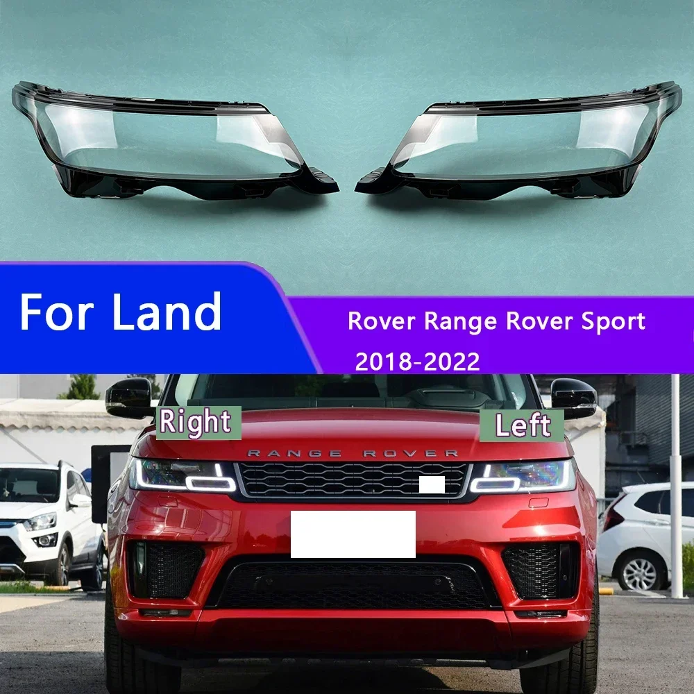 

For Land Rover Range Rover Sport 2018-2022 Car Headlight Shell Transparent Lampshade Headlamp Cover Lens Plexiglass