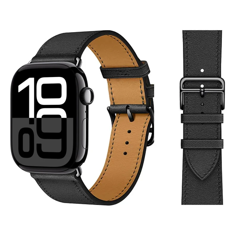 حزام جلدي مريح لساعة أبل الترا 49 مللي متر 10 46 مللي متر 41 مللي متر 44 مللي متر 42 مللي متر 40 مللي متر سوار iWatch Ultra 9 8 7 6 5 4 SE كوريا