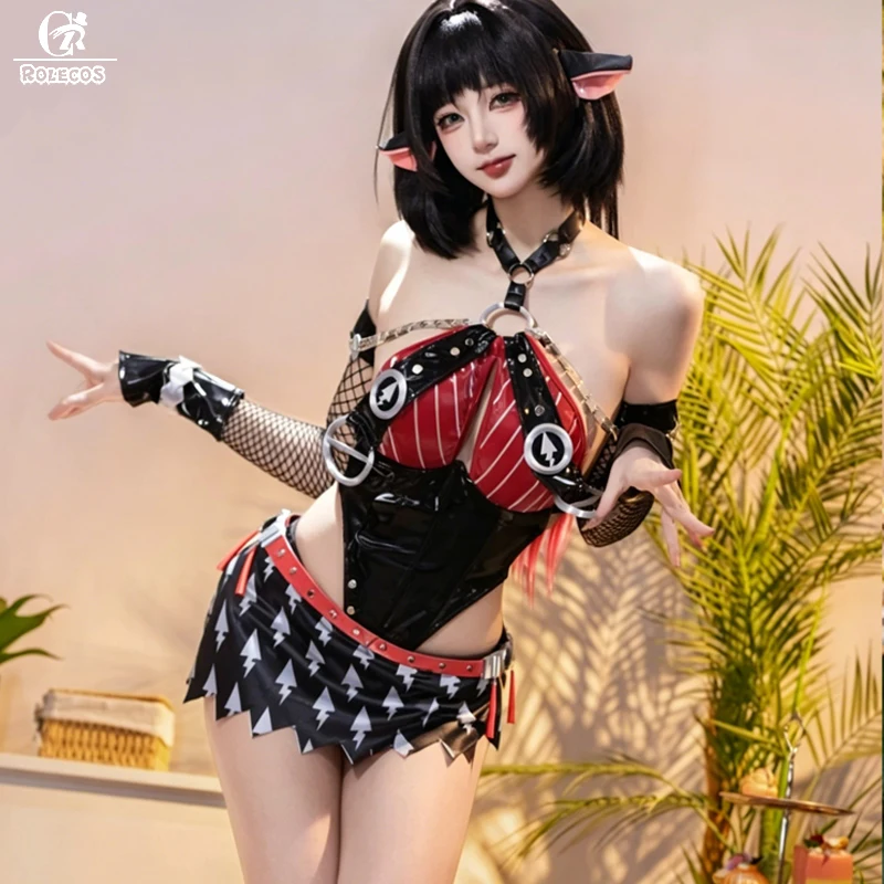 ROLECOS Game Zenless Zone Zero Jane Doe Cosplay Costume Jane Doe Nocturne of Light Cosplay Women Halloween Party Uniform Fullset view 6