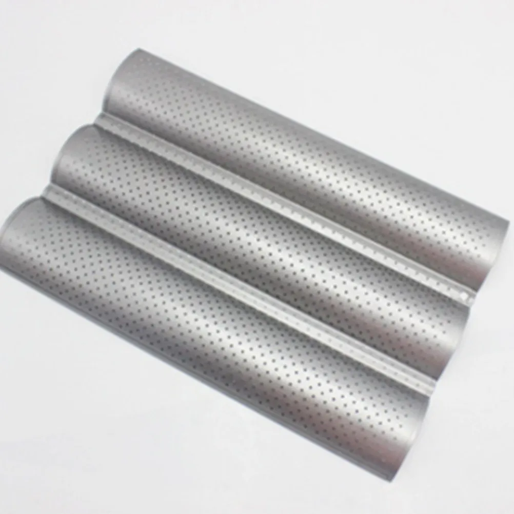 Wave Baking Tray M 3 Slots Silver Premium Bread Stick Mold for Baguette French Bread Kitchen Baking Tool Wave Stick