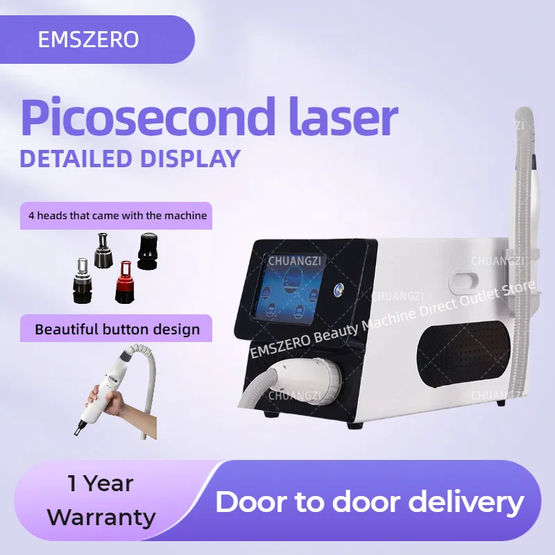 Pico Laser Tattoo Removal Portable Picosecond 532nm 755nm 1064nm Tattoo Removal Remove Freckle White