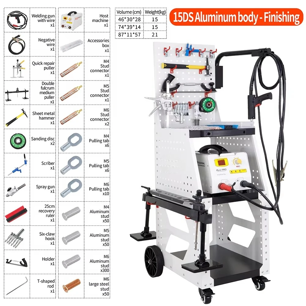 15DS AC 220V 51kg Car Body Repair Dent Pulling Machine Spot Stud Welder for Steel Aluminum view 3