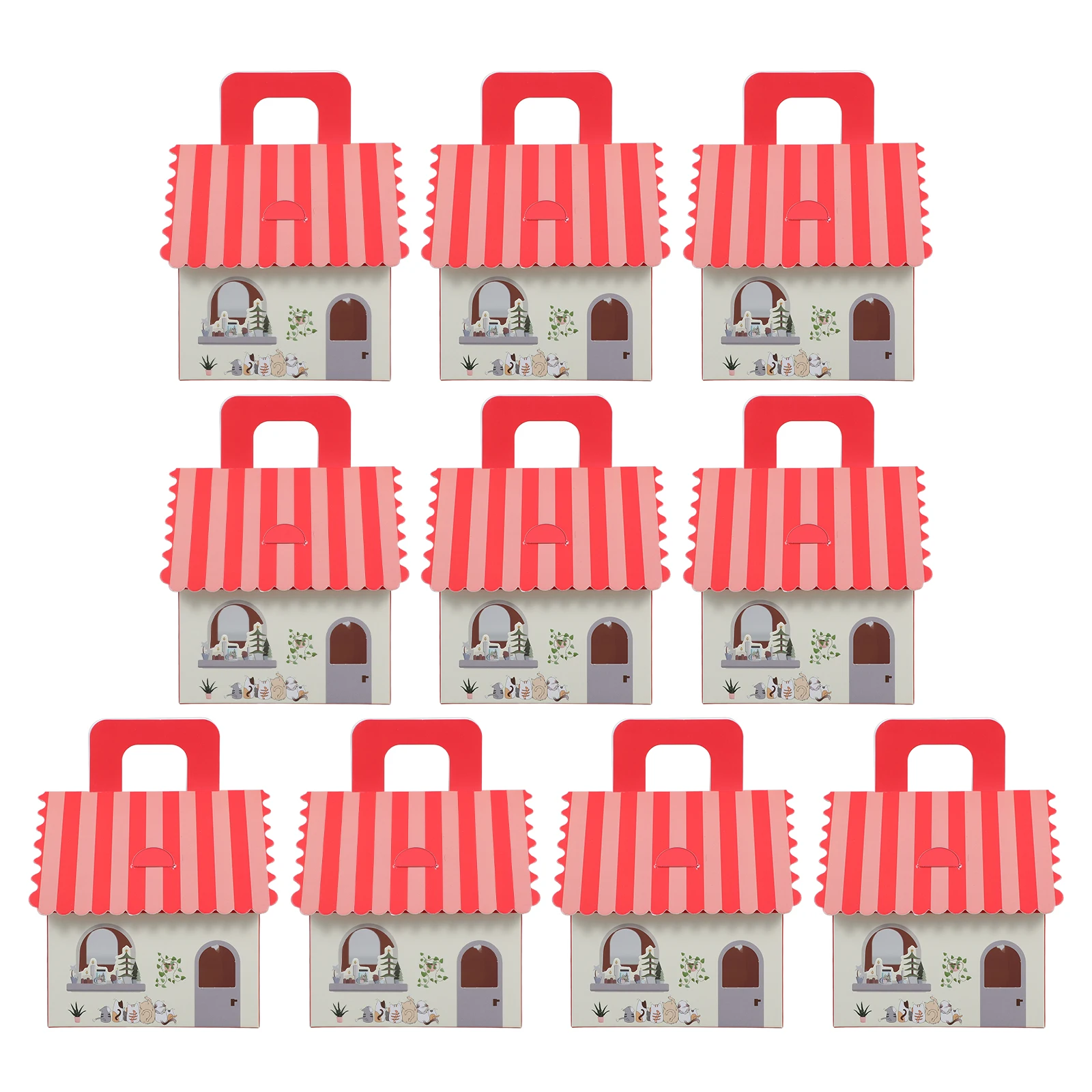 

10 Pcs C y Boxes Cookies Chocolate Packaging Holiday Decorations Christmas Gifts Pastry Boxes Sugar Containers