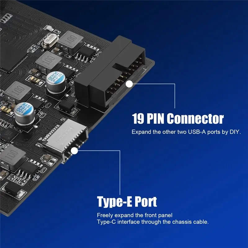 A53M-ULS-6210 6-Port USB Pcie Card PCI Express To Type C(2), USB Type-A(2) Expansion Card