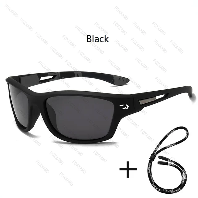 Fashion Polarized Sports Sunglasses With Chain Men Brand Designer Retro Sun Glasses Cycling Climbing Fishing UV400 Eyewear