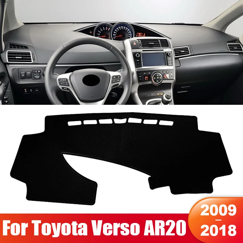 

For Toyota Verso 2009 2010 2011 2012 2013 2014 2015 2016 2017 2018 Car Dashboard Sun Shade Cover Mat Non-slip Pad Accessories