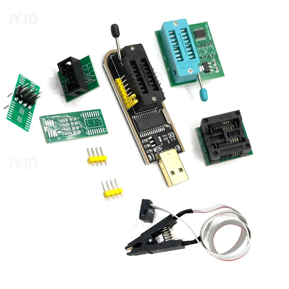 CH341A/CH341B 24 25 Series EEPROM Flash BIOS USB Programmer Module SOIC8 SOP8 Test Clip For EEPROM 93CXX / 25CXX / 24CXX DIY KIT