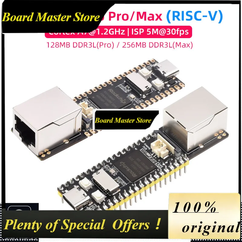 Плата BoMaSLuckfox Pico Pro / Max RV1106 Rockchip AI на базе ARM Cortex-A7 RISC-V с 128/256 DDR3L, NPU, ISP и камерой — лучше, чем Raspberry Pi
