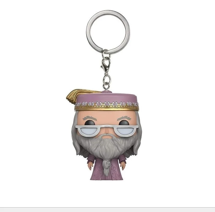 Funko POP Keychain Toy Harried Hermione Potters Series Ginny Ron Hedwig Snape Fawkes Dementor Luna Pocket Pop Key Ring Chain Toy