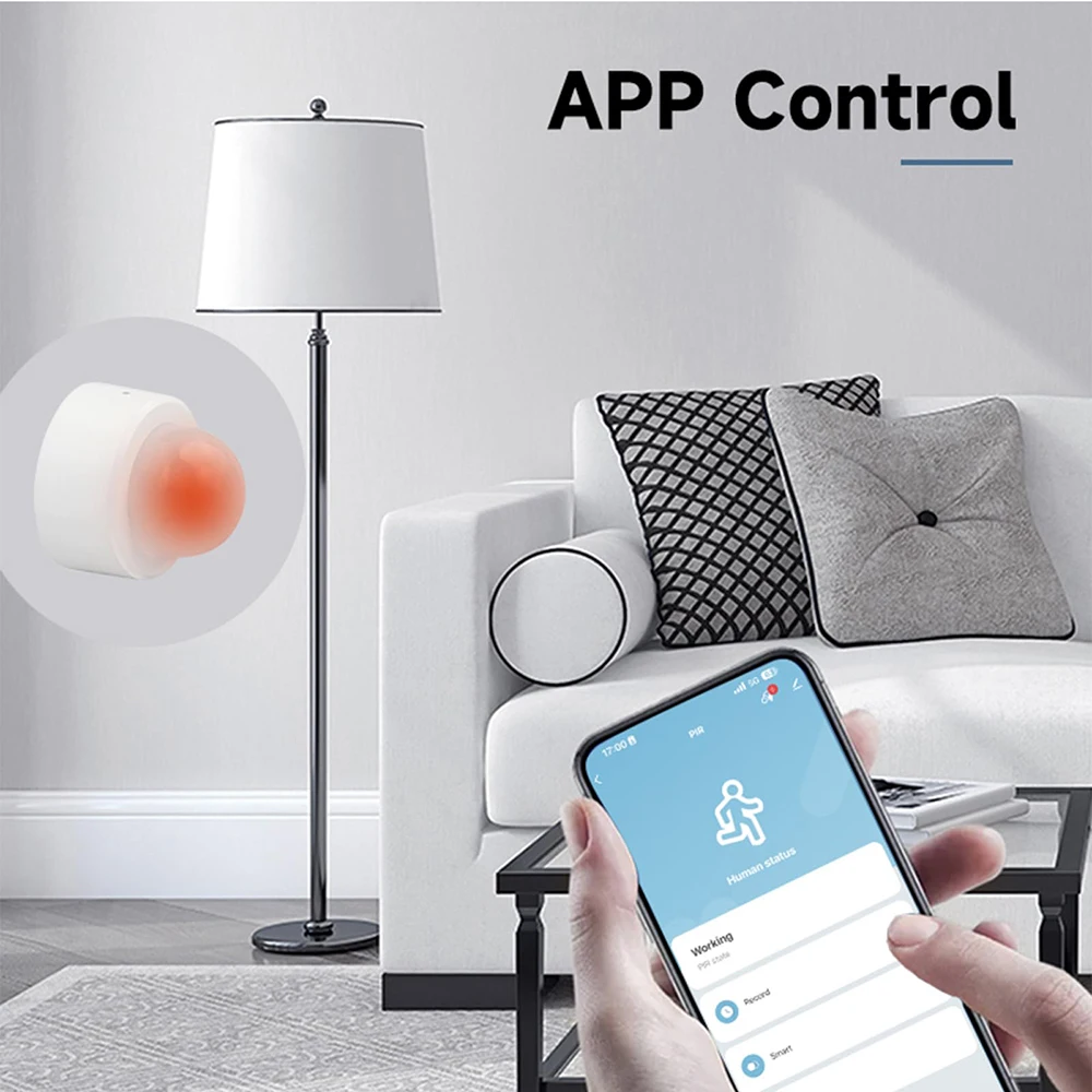 Zigbee Tuya 3.0 Sensor gerak, Sensor PIR Mini tubuh manusia pintar detektor inframerah Sensor Alarm keamanan bekerja dengan Gateway Z2M ZHA