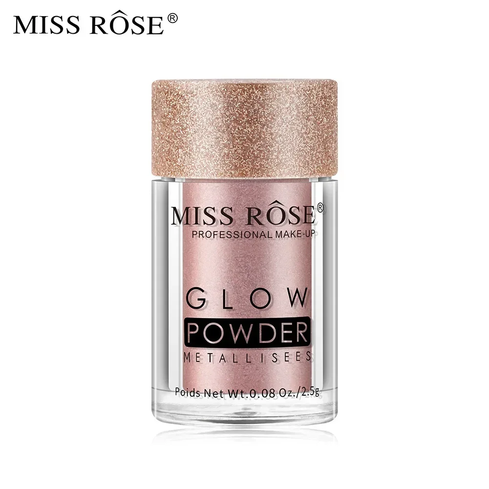 MISS ROSE Single Color Pearl Diamond Glitter Lidschatten-Make-up High Lighter Shiny Shimmer Brighten Eye Shadow Powder Cosmetics