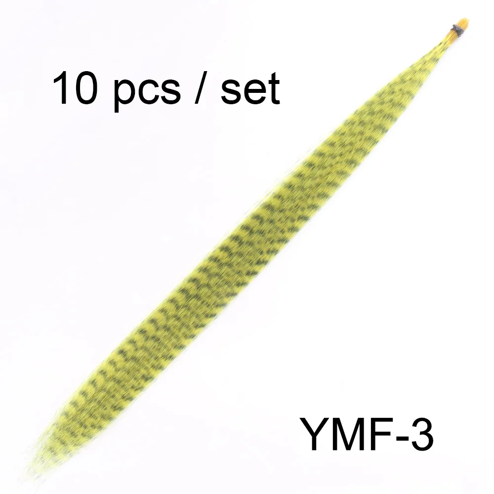 Colored Strands for Hair Feather Extension, 10 Pieces