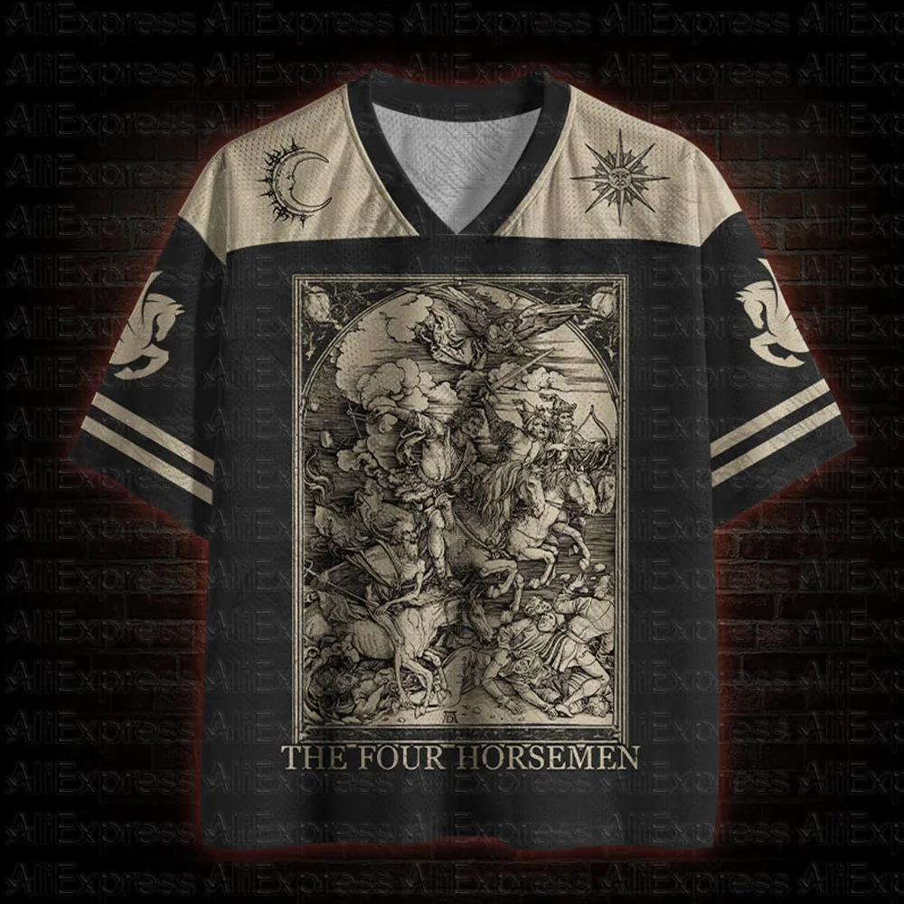 2026 Neue Film-Sportmode Kurzarm-V-Ausschnitt Streetwear für Erwachsene und Kinder Gothic-Stil Horror-Fans Geschenk