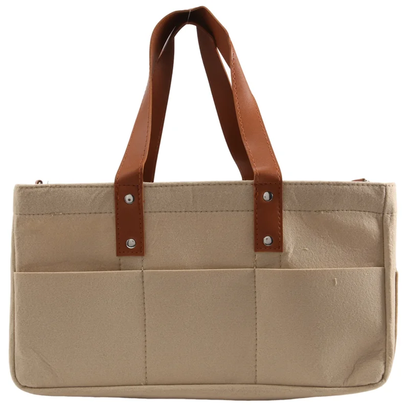 YSUN-Keranjang Organizer Penyimpanan Bayi dari Kain Felt, Tas Popok Bayi dengan Pegangan, Tempat Ganti Popok, Tas Penyimpanan Anak