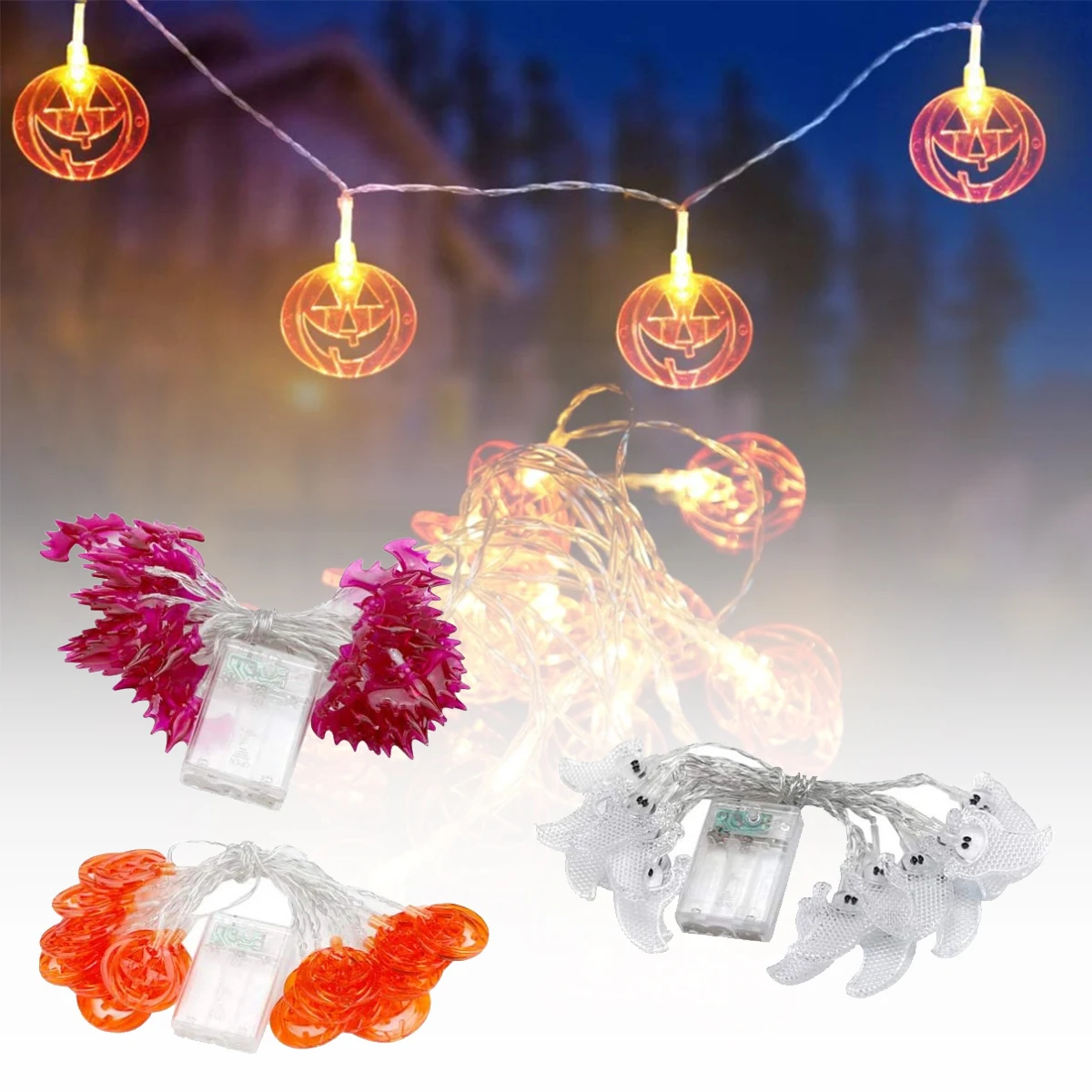 LED String Lights Halloween Room Decoration Coloured Lights LED String Lights Decoration Lights Party Decoration Halloween Gifts