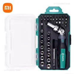 Xiaomi Sata Multi Angle Ratchet Screwdriver Set 6.3mm Screwdriver Driver Bit Joiner Handle Utility Tools Set Home Maintenance