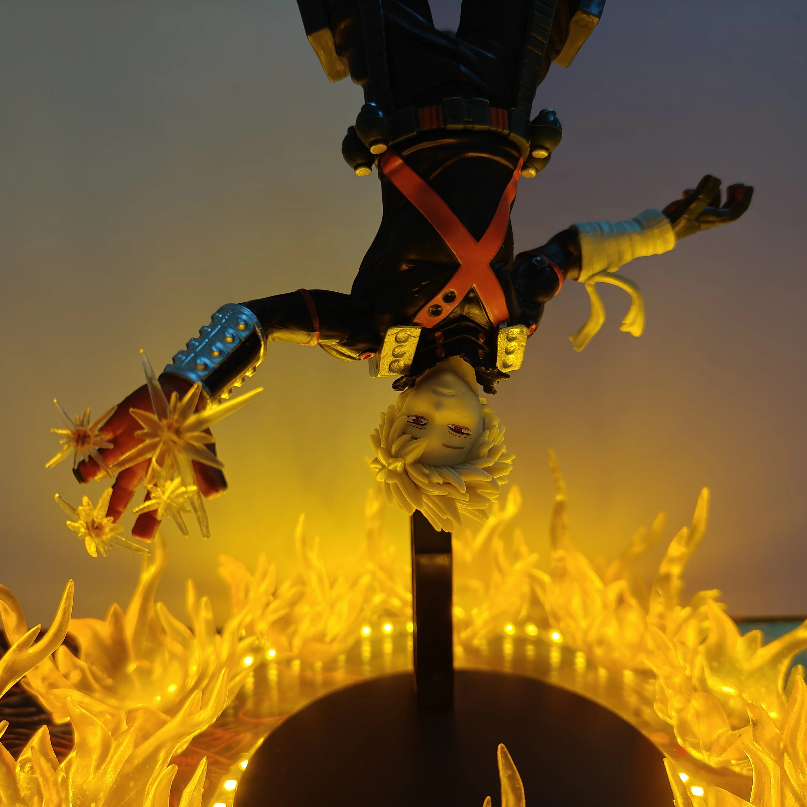 My Hero Academia Anime Bakugou Katsuki Maximatic Action Figures & Base Lamp & Flame Collection Decoration Toys view 3