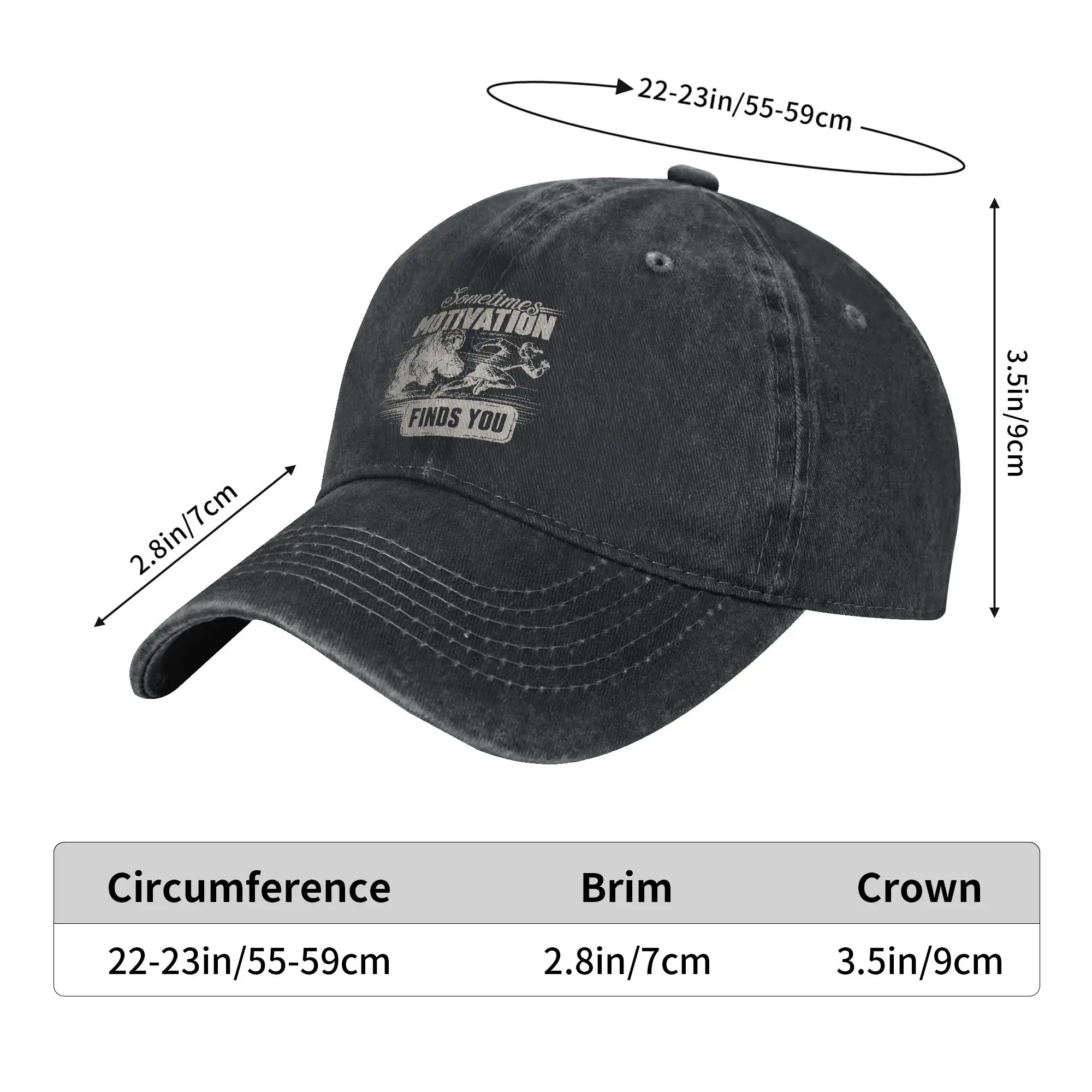 Sometimes Motivation Finds You Funny Running Motivational Casual Baseball Cap For Unisex Men Spring  Outdoor Sports Hip Hop Hats