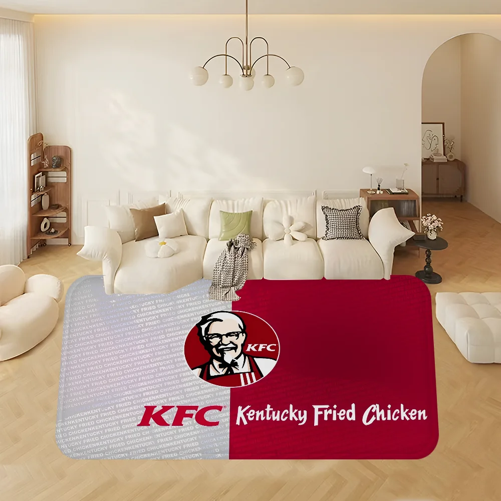 F-Fashion K-kfc Logo Kitchen Mat Washable Non-Slip Living Room Sofa Chairs Area Mat Kitchen Modern Home Decor