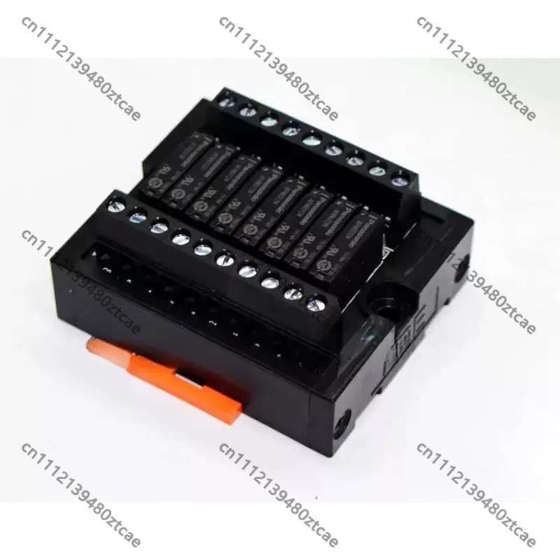 8 Bit Relay Module Wiring Terminal Block, IO Isolation Terminal Station for PLC Industrial Automation Control