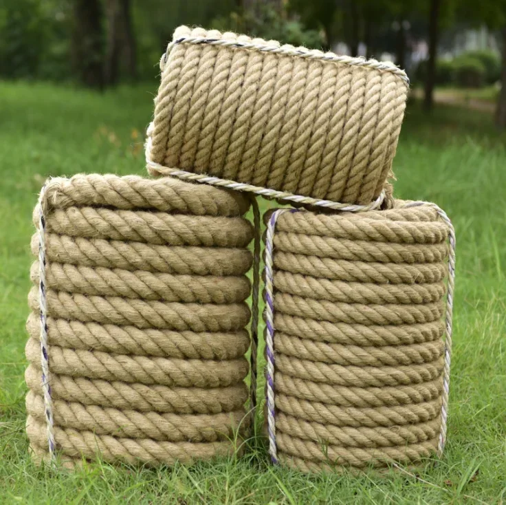 

New 24mm Natural Jute Rope Heavy Duty Twine Hemp Twisted Cord Macrame String DIY Craft Handmade Decoration Pet Scratching