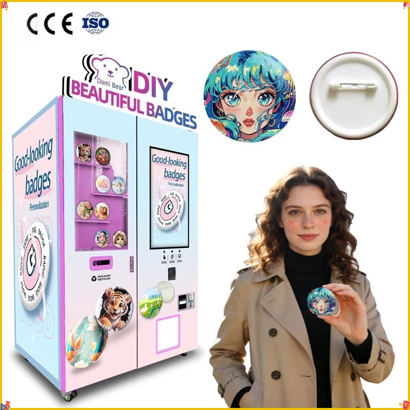 DIY Badge Vending Machine Self Service Placement Profit Machine Scenic Spot for Badge DIY FL Customized