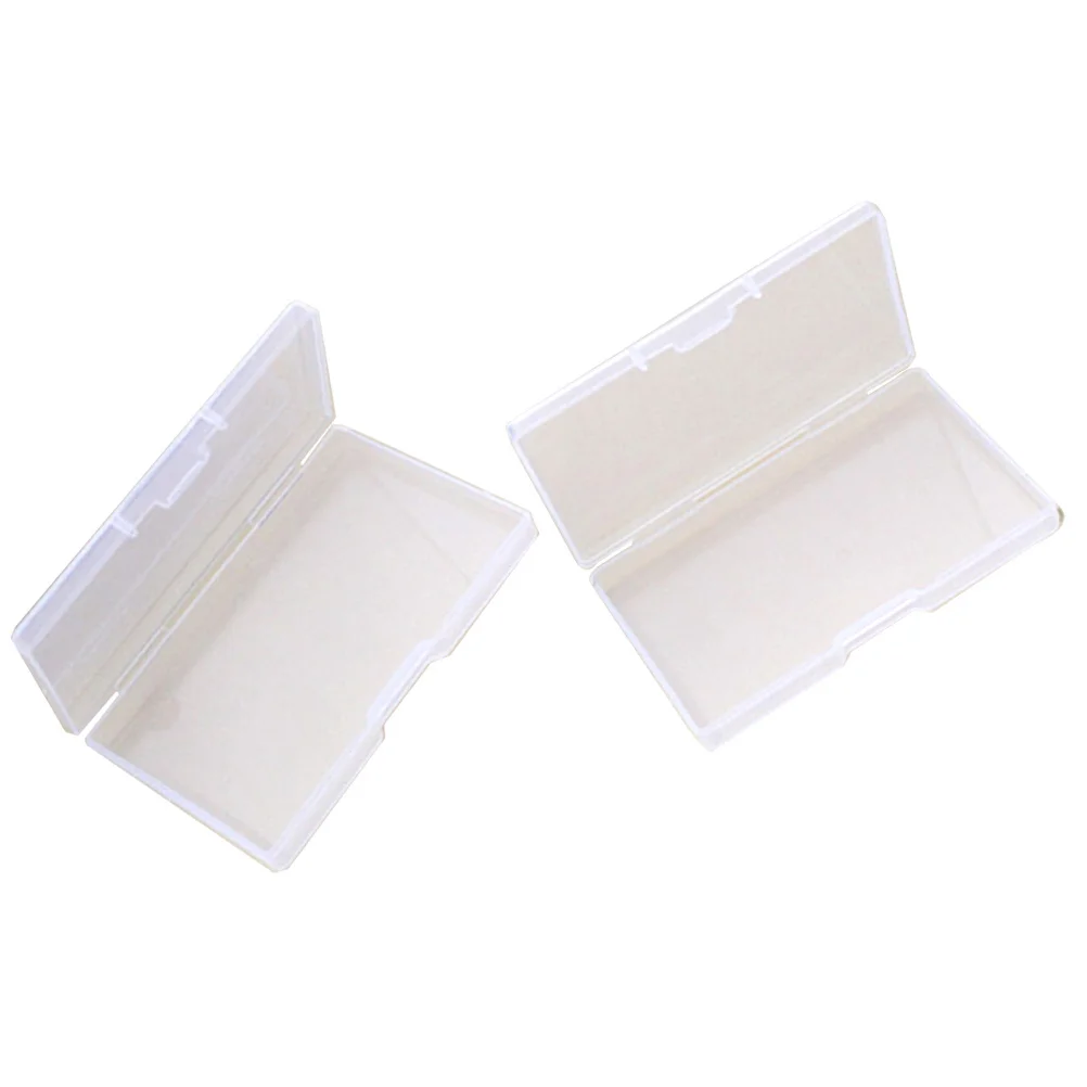 2Pcs Stylish Business Card Organizer Plastic Case for Components Id Credit Cards Professional Appearance Easy to Use