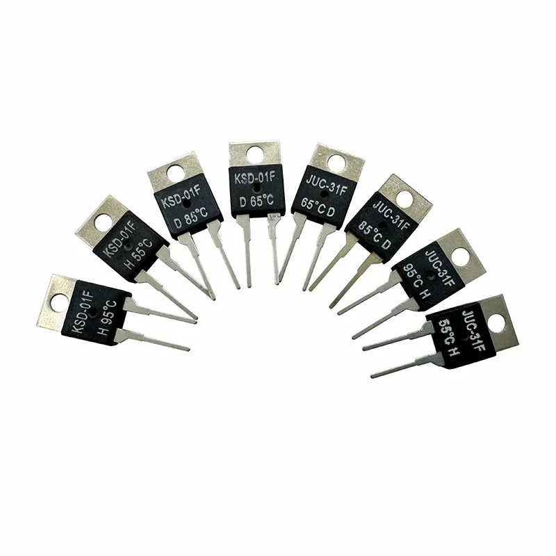 5PCS/LOT KSD-01F/JUC-31F Temperature control switch 40 45 50 55 60 65 70 75 80 85 90 95 100 105 110 120 130 140 150 ℃ Degrees